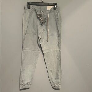 American Eagle Blue and White Striped Tomgirl Joggers